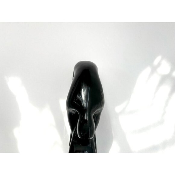 Vintage MCM Black Ceramic Royal Haeger Lovers Modernist Statue - Picture 4 of 8